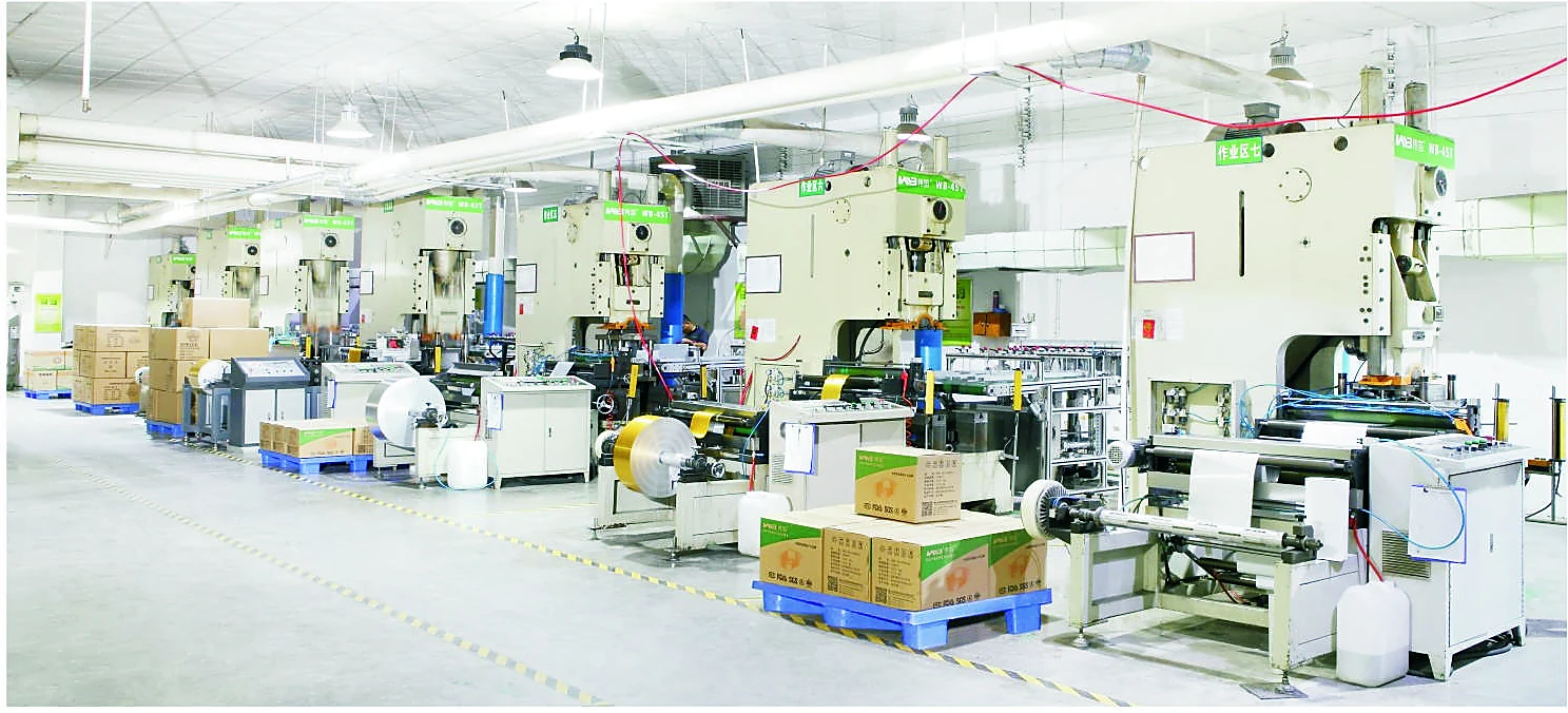 Aluminium container workshop in Production floor, shown in the supplied aluminium-foil catalogue